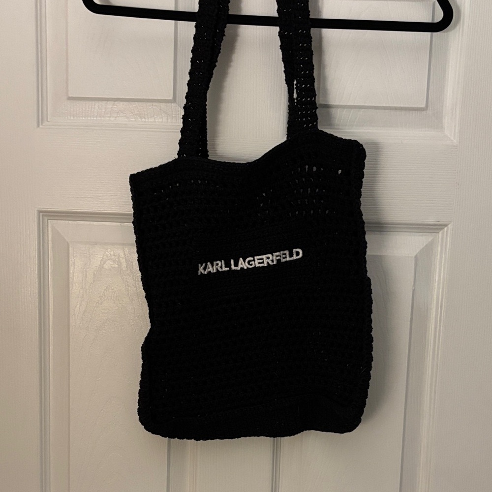 Karl Lagerfeld Black Knit Tote